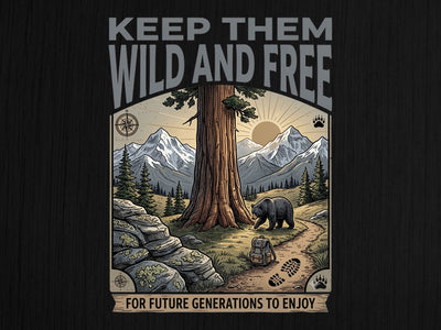 Keep Them Wild And Free Bear PNG File SVG artprintfile 