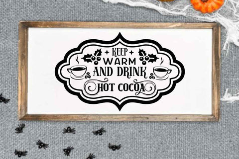 Keep warm and drink hot cocoa SVG Angelina750 