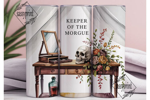 Keeper of the Morgue 20oz Tumbler Wrap Sublimation sassyprint 