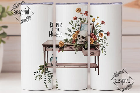 Keeper of the Morgue 20oz Tumbler Wrap Sublimation sassyprint 