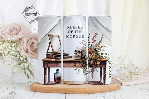 Keeper of the Morgue 20oz Tumbler Wrap Sublimation sassyprint 