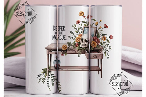 Keeper of the Morgue 20oz Tumbler Wrap Sublimation sassyprint 