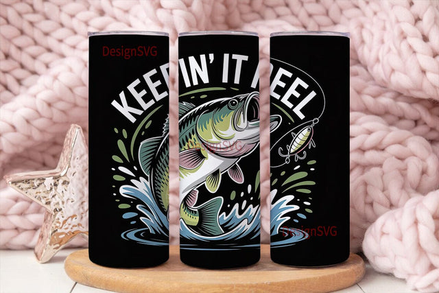 Keepin' It Reel 20oz Tumbler Wrap Sublimation DesignSVG 