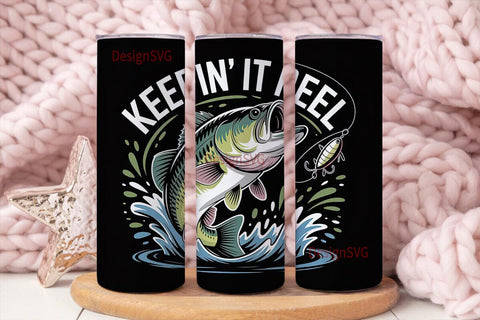 Keepin' It Reel 20oz Tumbler Wrap Sublimation DesignSVG 