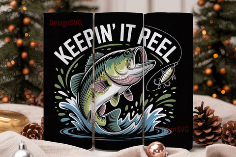 Keepin' It Reel 20oz Tumbler Wrap Sublimation DesignSVG 