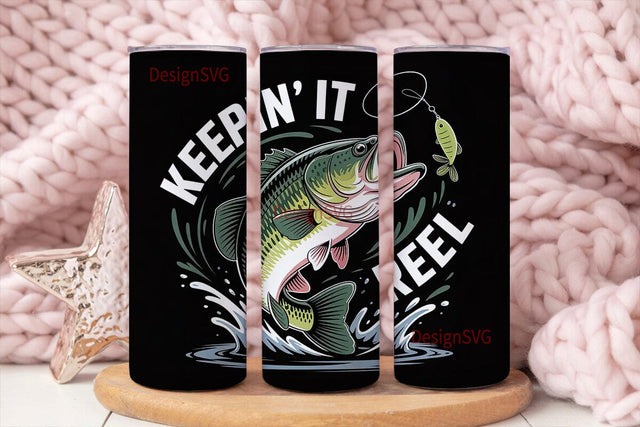 Keepin' It Reel 20oz Tumbler Wrap Sublimation DesignSVG 