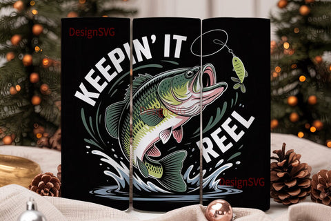 Keepin' It Reel 20oz Tumbler Wrap Sublimation DesignSVG 