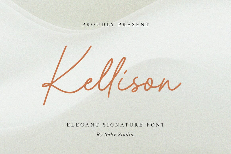 Kellison Signature Font Suby Studio 