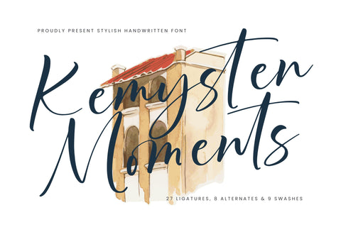 Kemysten Moments - Stylish Handwritten Font Font Letterena Studios 