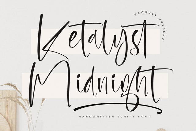 Ketalyst Midnight - Handwritten Script Font Font Letterena Studios 