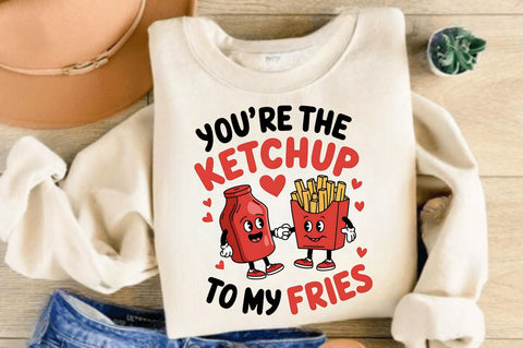 Ketchup to My Fries PNG Funny Valentine Sublimation Design Sublimation Regulrcrative 