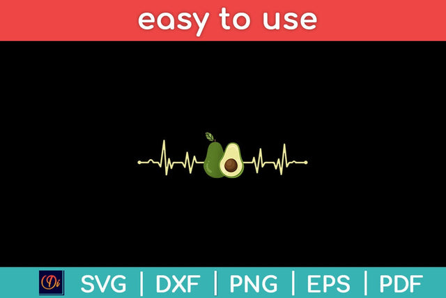 Keto Heartbeat Avocado Lover Ketogenic Diet Avocado Svg Design SVG artprintfile 