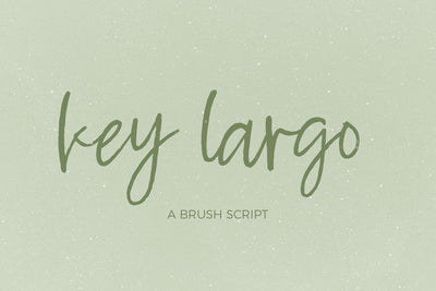 Key Largo Brush Script Font Beck McCormick 