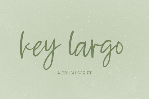Key Largo Brush Script Font Beck McCormick 