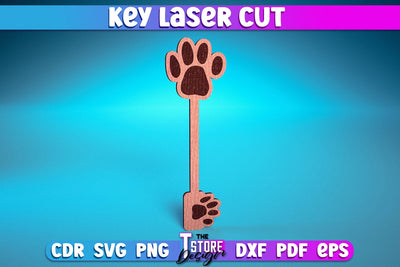 Key Laser Cut Design | Home Laser Cut Design | CNC Files SVG The T Store Design 