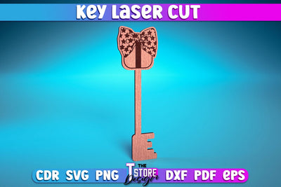 Key Laser Cut Design | Home Laser Cut Design | CNC Files SVG The T Store Design 