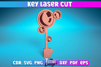 Key Laser Cut Design | Home Laser Cut Design | CNC Files SVG The T Store Design 
