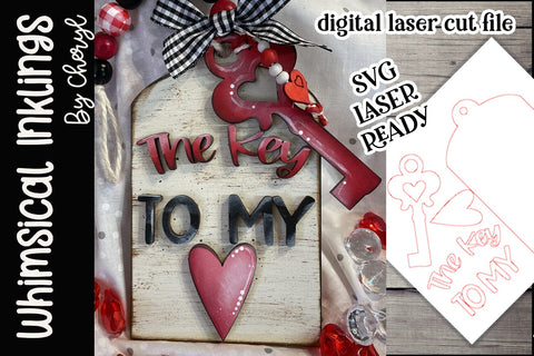 Key to my Heart; Valentine's SVG SVG Whimsical Inklings 