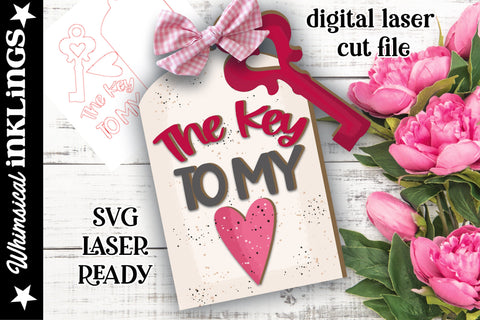 Key to my Heart; Valentine's SVG SVG Whimsical Inklings 