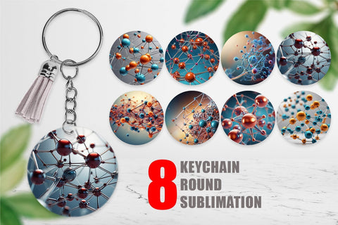 Keychain 3D Atom Sublimation artnoy 