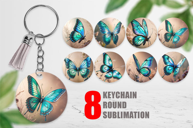 Keychain 3D Butterfly Sublimation artnoy 