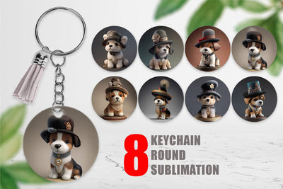 Keychain 3D Dog Sublimation artnoy 
