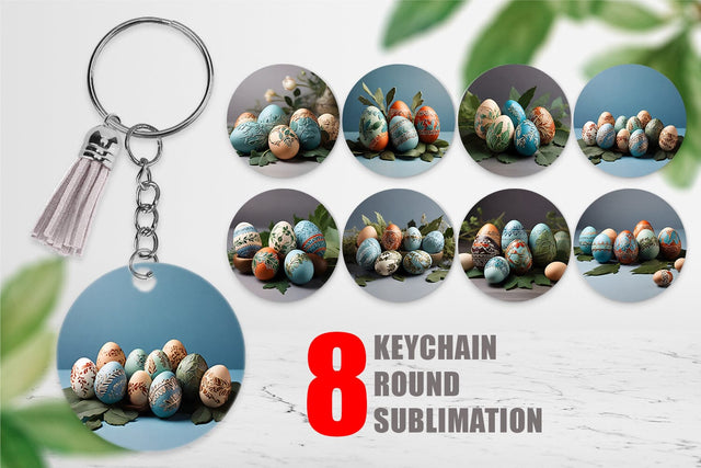Keychain 3D Easter Eggs Sublimation artnoy 