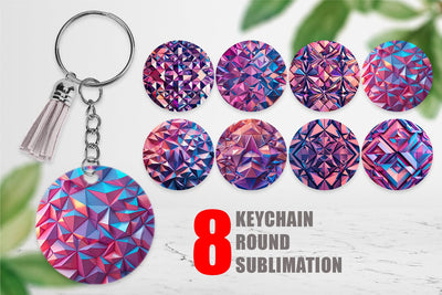 Keychain 3D Geometric Shape Sublimation artnoy 