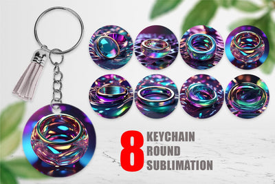 Keychain 3D Holographic Shape Sublimation artnoy 