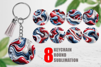 Keychain 3D Liquid Sublimation artnoy 