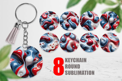 Keychain 3D Liquid Sublimation artnoy 