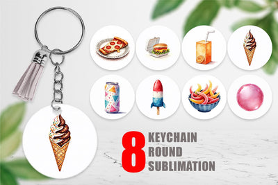 Keychain 90s Snack Nostalgia Sublimation artnoy 
