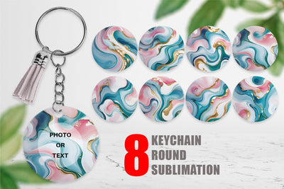 Keychain Abstract Fluid Sublimation artnoy 