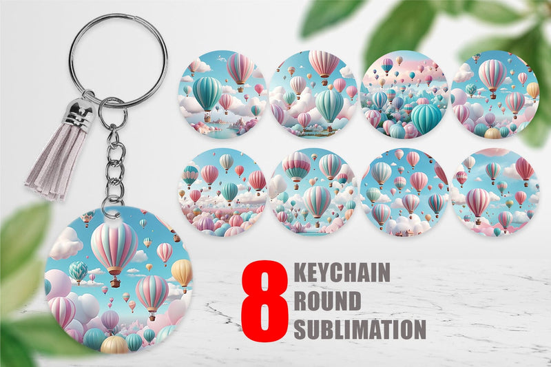 Keychain Air Balloons Sublimation artnoy 