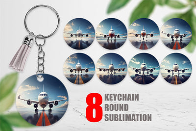 Keychain Airplane Sublimation artnoy 