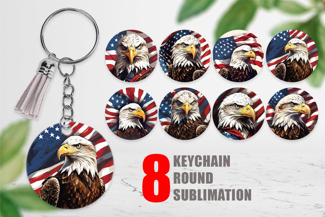 Keychain American Eagle Sublimation artnoy 