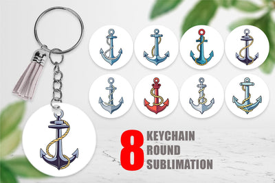 Keychain Anchor Rope Sublimation artnoy 