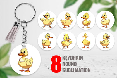 Keychain Angry Duck Sublimation artnoy 