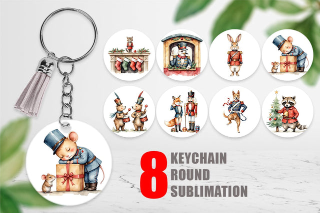 Keychain Animal Toy Soldiers Sublimation artnoy 