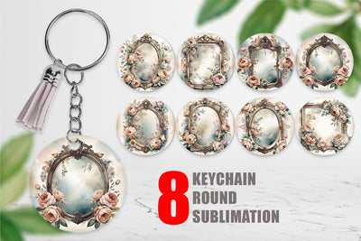 Keychain Antique Mirror Sublimation artnoy 