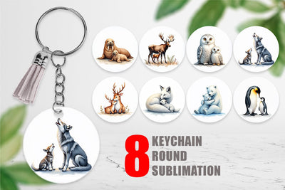 Keychain Arctic Snuggles Sublimation artnoy 