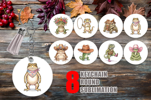 Keychain Awkward Desert Animal Boho Watercolor Sublimation artnoy 