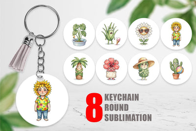 Keychain Awkward Introvert Mom Flora Sublimation artnoy 