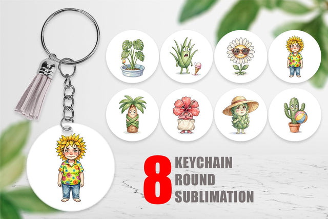 Keychain Awkward Introvert Mom Flora Sublimation artnoy 