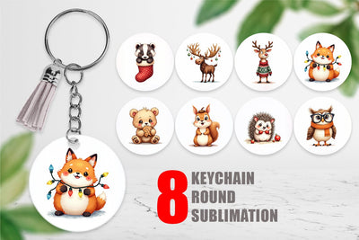 Keychain Awkward Nordic Woodland Sublimation artnoy 