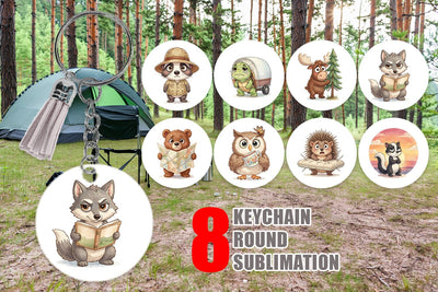 Keychain Awkward Wilderness Watercolor SVG artnoy 