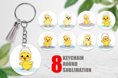 Keychain Baby Duck Sublimation artnoy 
