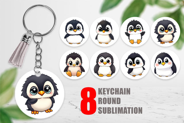 Keychain Baby Penguin Sublimation artnoy 