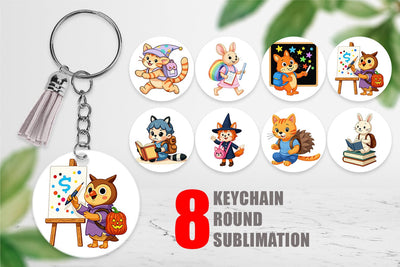 Keychain Backpack Buddies Sublimation artnoy 