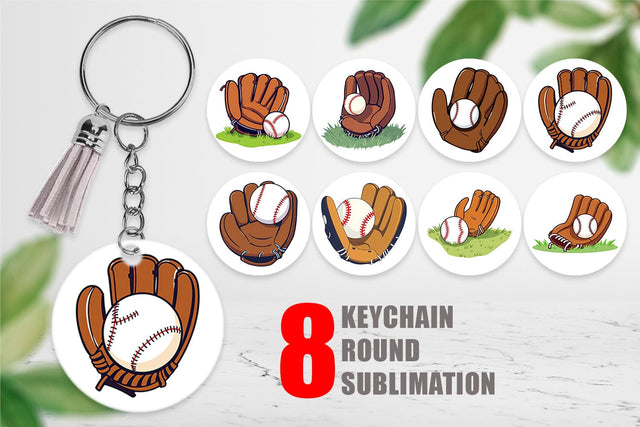 Keychain Baseball Glove Sublimation artnoy 